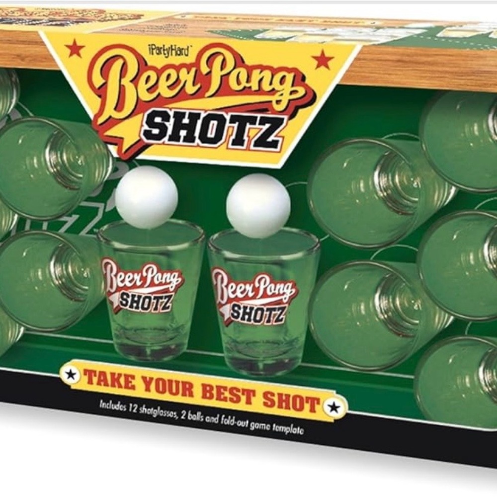 Beer Pong Shotz Set - Green and White